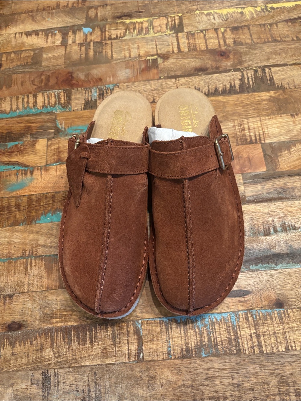 Brand New Clarks Trek Wedge Mule SZ 8 MSRP$200 Brown